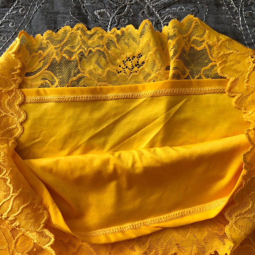 Guess Yellow Sleeveless Lace Cut Out Mini Dress - Picture 9 of 11